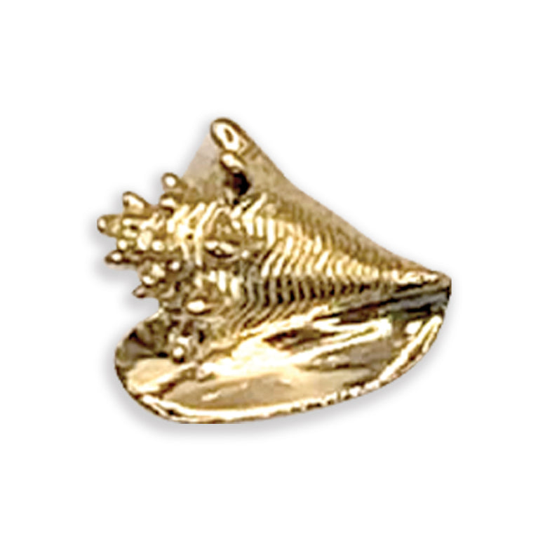 14K Gold Conch Shell Pendant