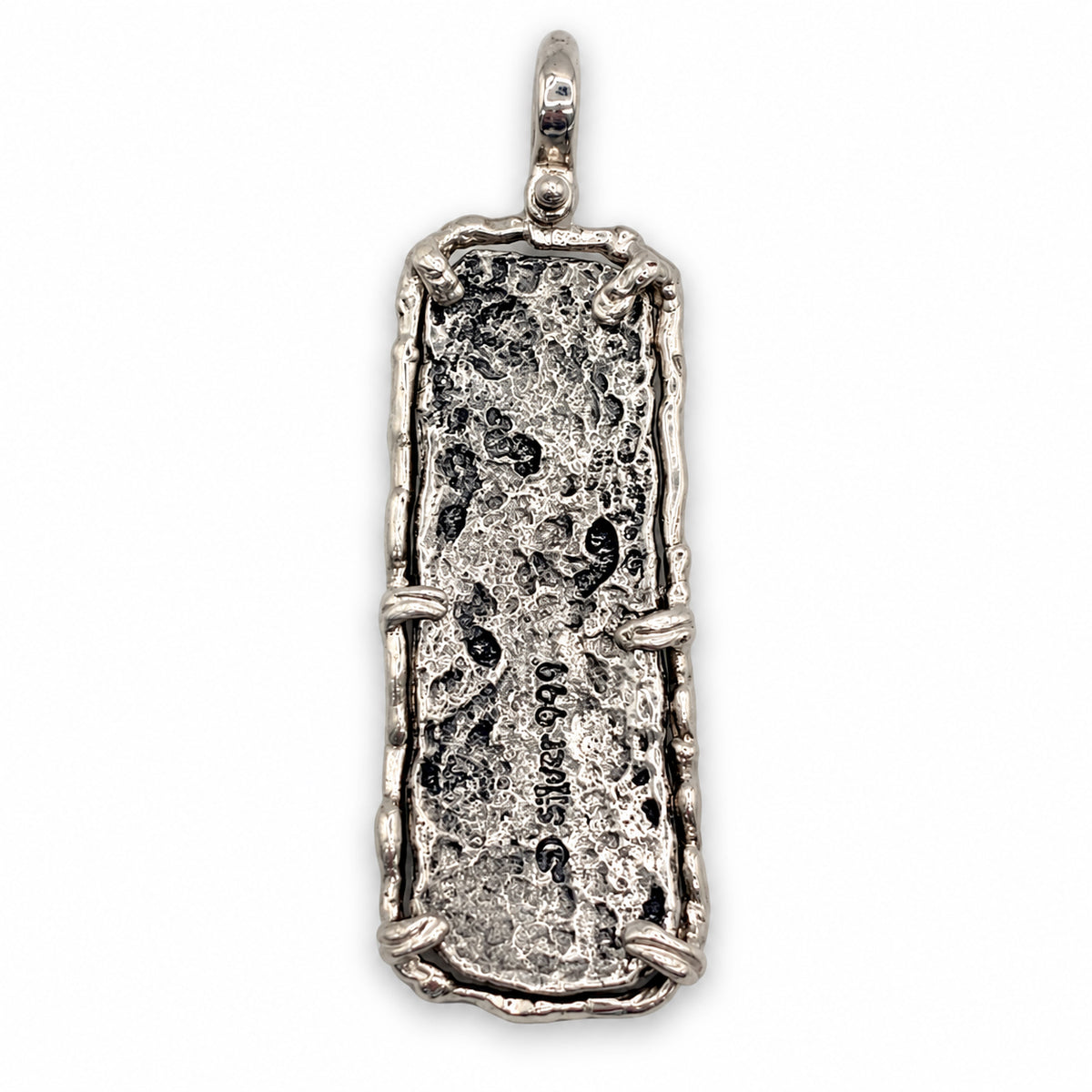 ATOCHA REPLICA SILVER BAR WITH SILVER FRAME PENDANT LARGE
