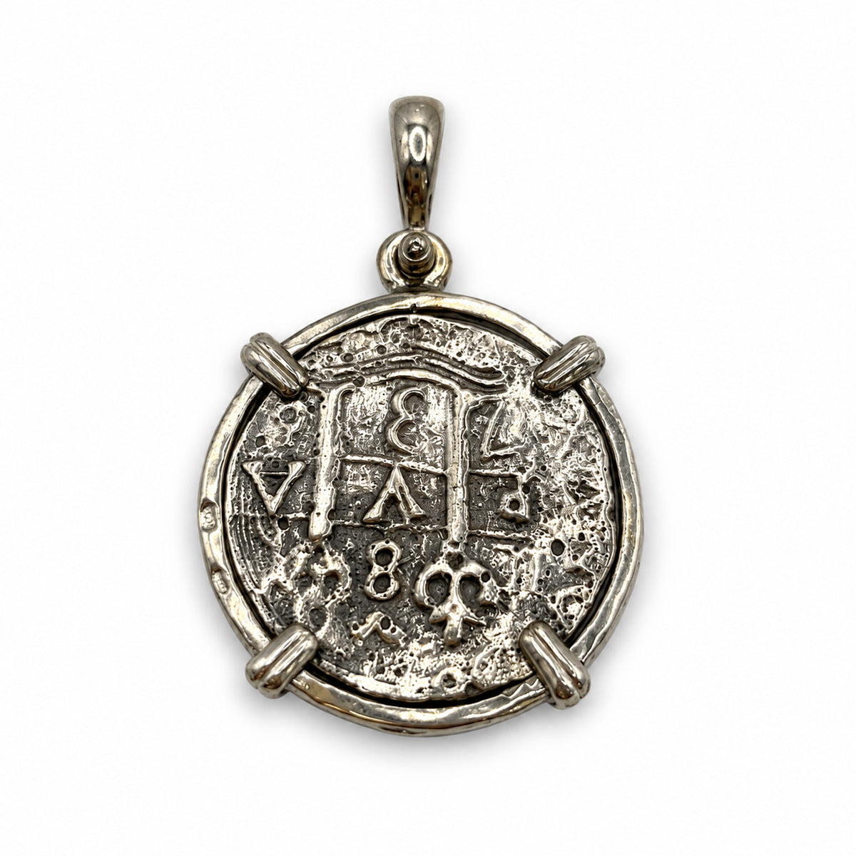 ATOCHA REPLICA SILVER COIN PENDANT 4 REALES