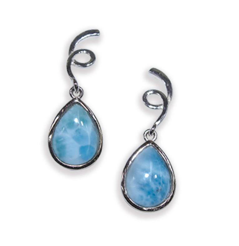 Larimar Teardrop Earrings