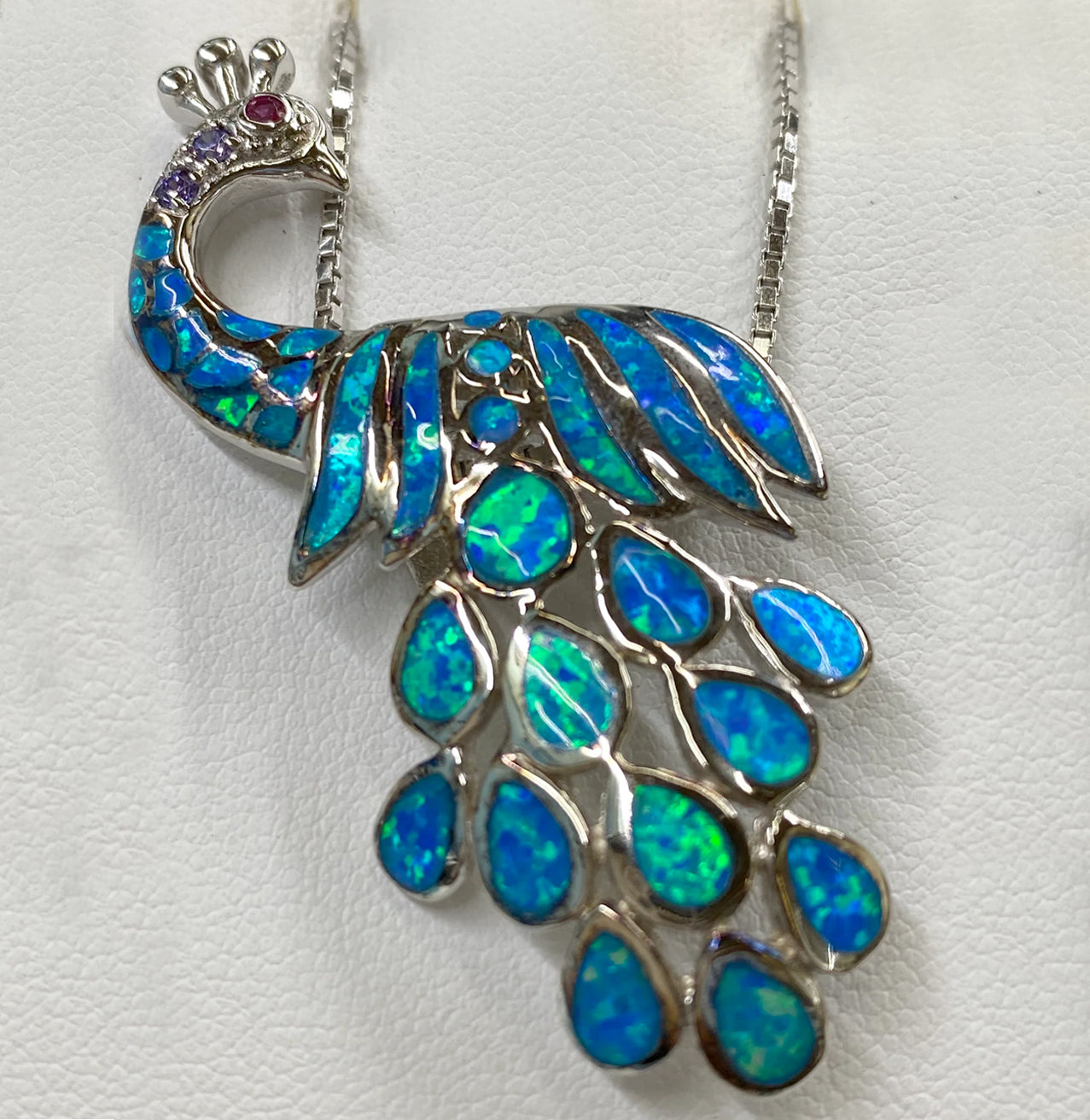 PEACOCK OPAL NECKLANCE