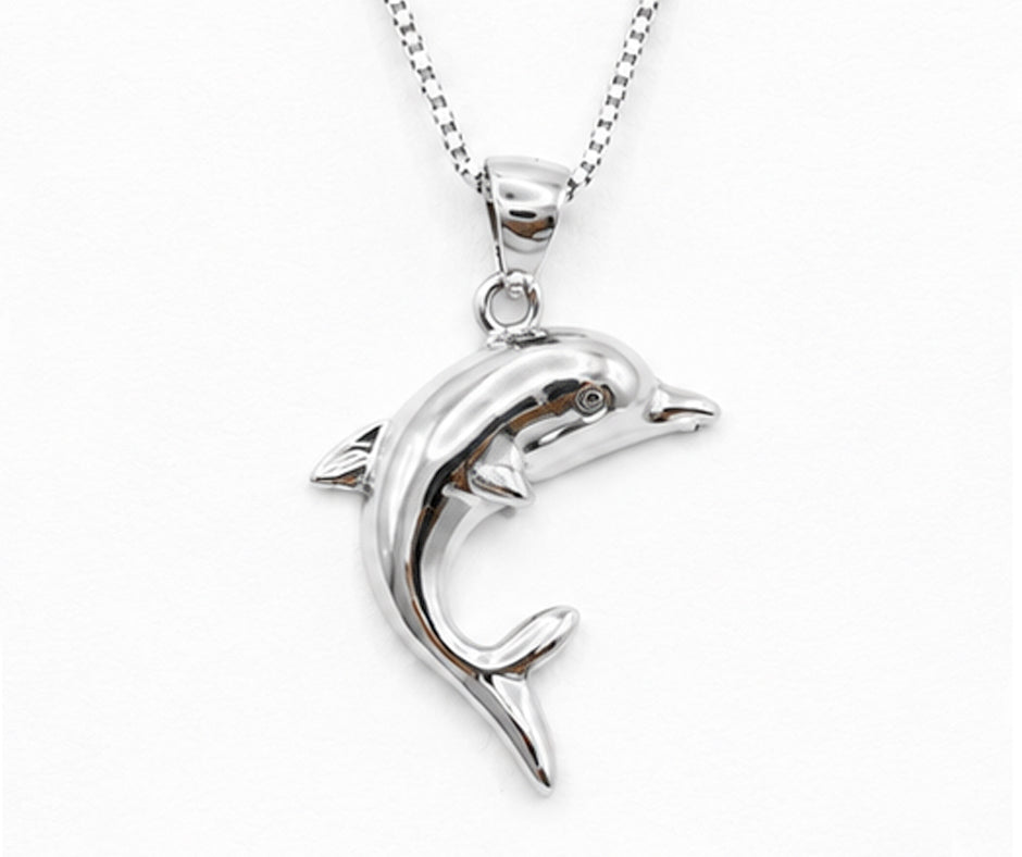 STERLING SILVER DOLPHIN PENDANT