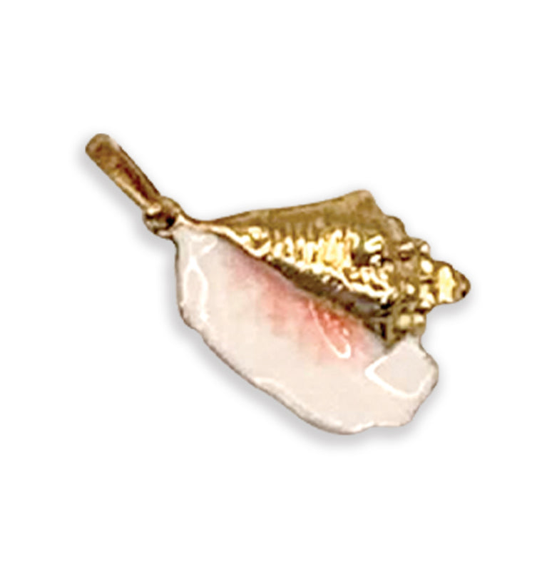 14K Gold Conch Shell Pendant 2