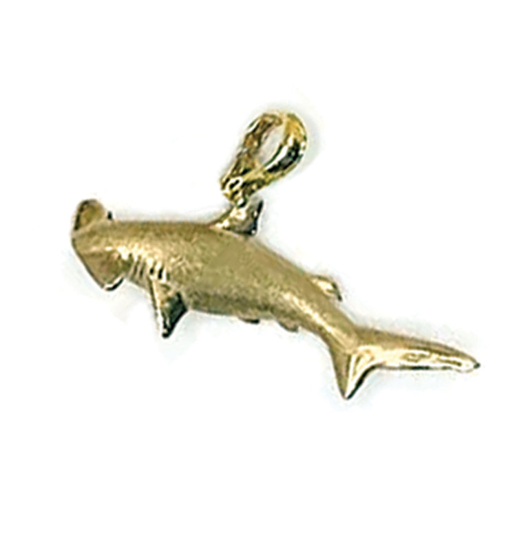 14K Gold Hammerhead Shark Pendant