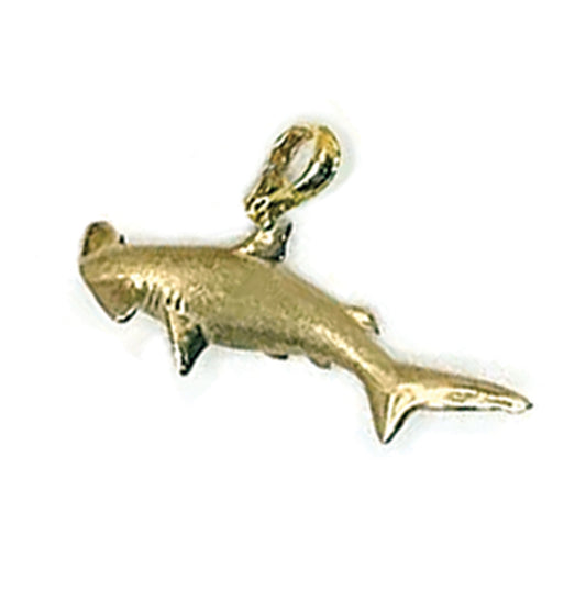 14K Gold Hammerhead Shark Pendant