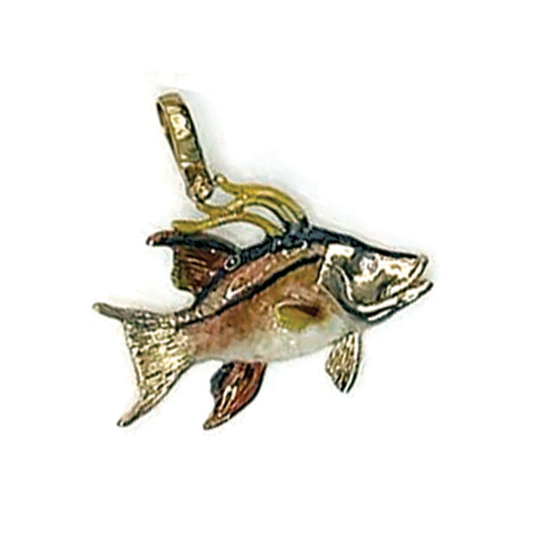 14K Gold Hogfish Pendant