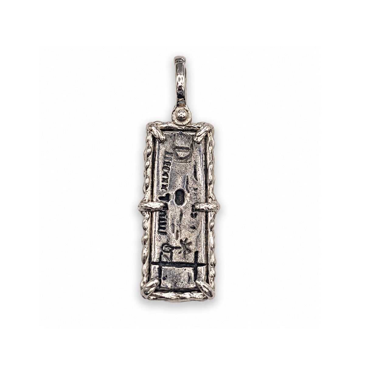 ATOCHA REPLICA SILVER BAR WITH SILVER FRAME PENDANT SMALL