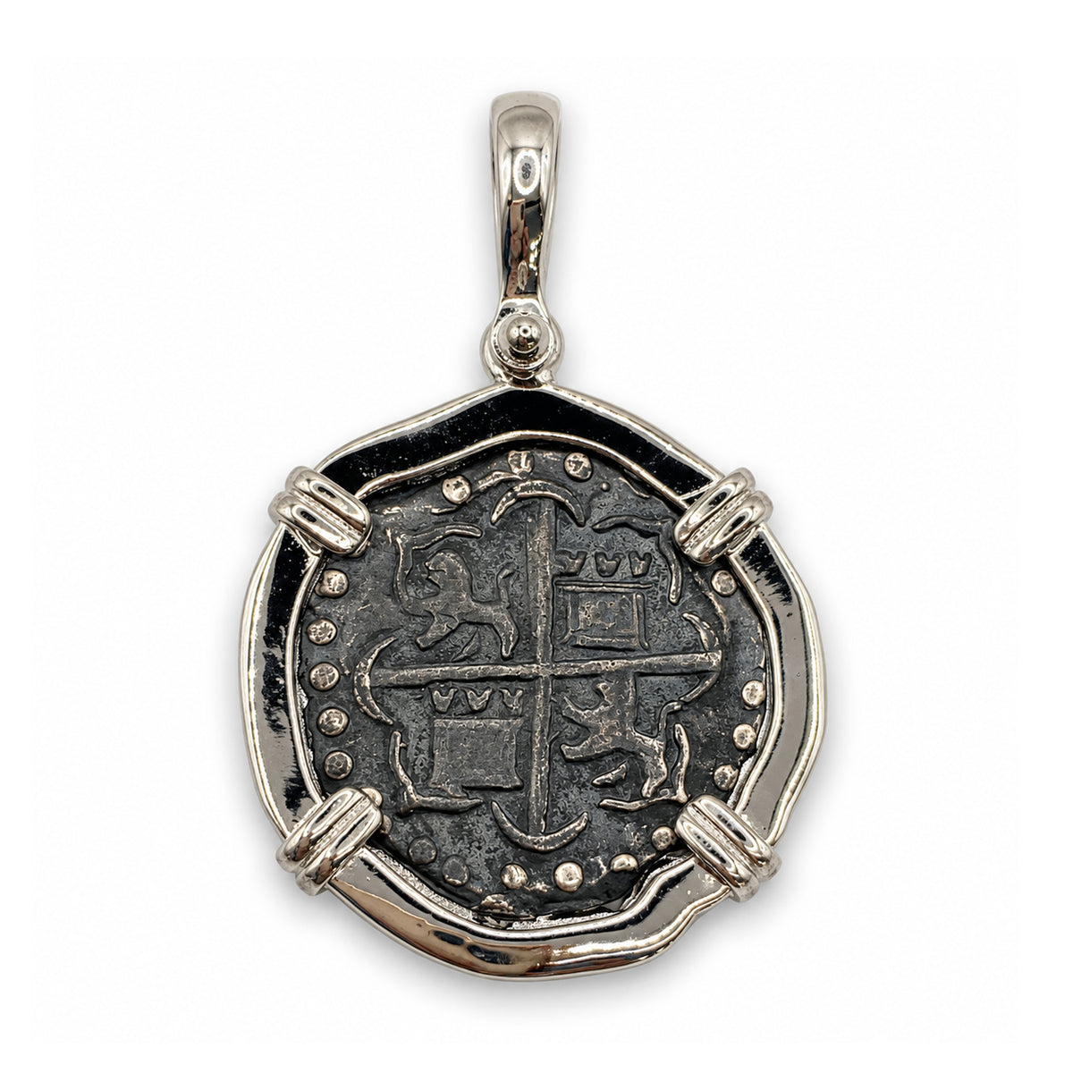 ATOCHA REPLICA SILVER COIN PENDANT 2 REALES