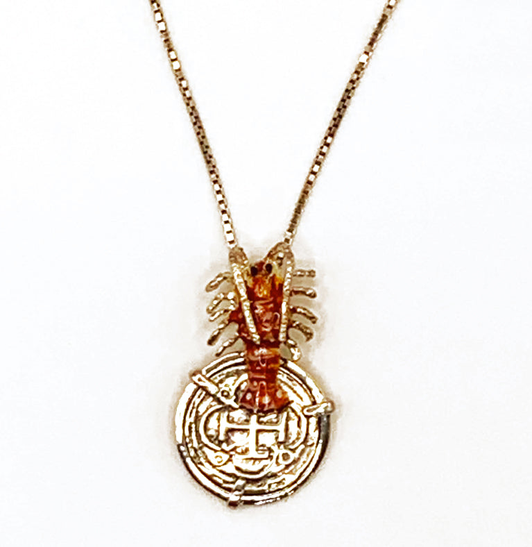 ATOCHA COIN PENDANT WITH LOBSTER