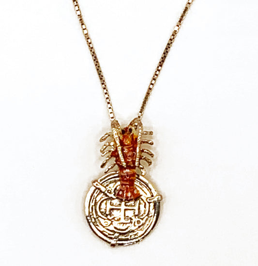 ATOCHA COIN PENDANT WITH LOBSTER