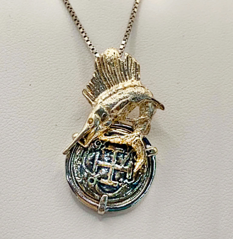 ATOCHA COIN PENDANT WITH SAILFISH 2