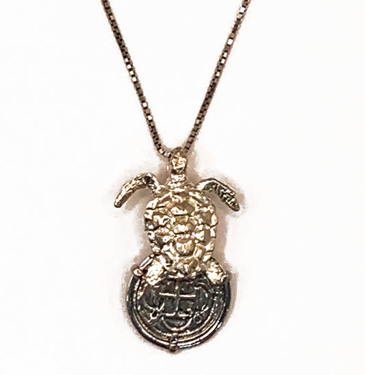 ATOCHA COIN PENDANT WITH TURTLE 1