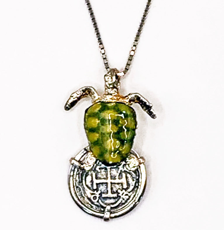 ATOCHA COIN PENDANT WITH TURTLE 2