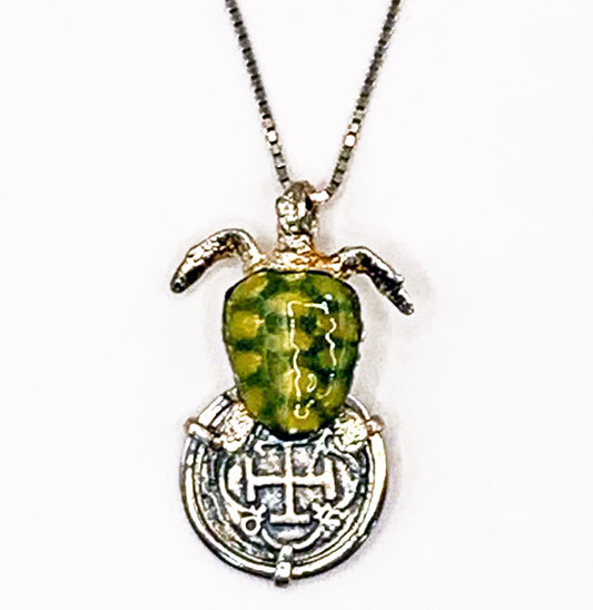 ATOCHA COIN PENDANT WITH TURTLE 2