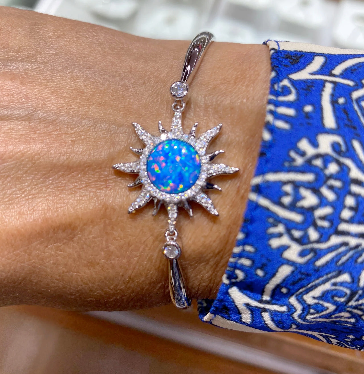 FIRE AUSTRALIAN OPAL SUNBURST BRACELET