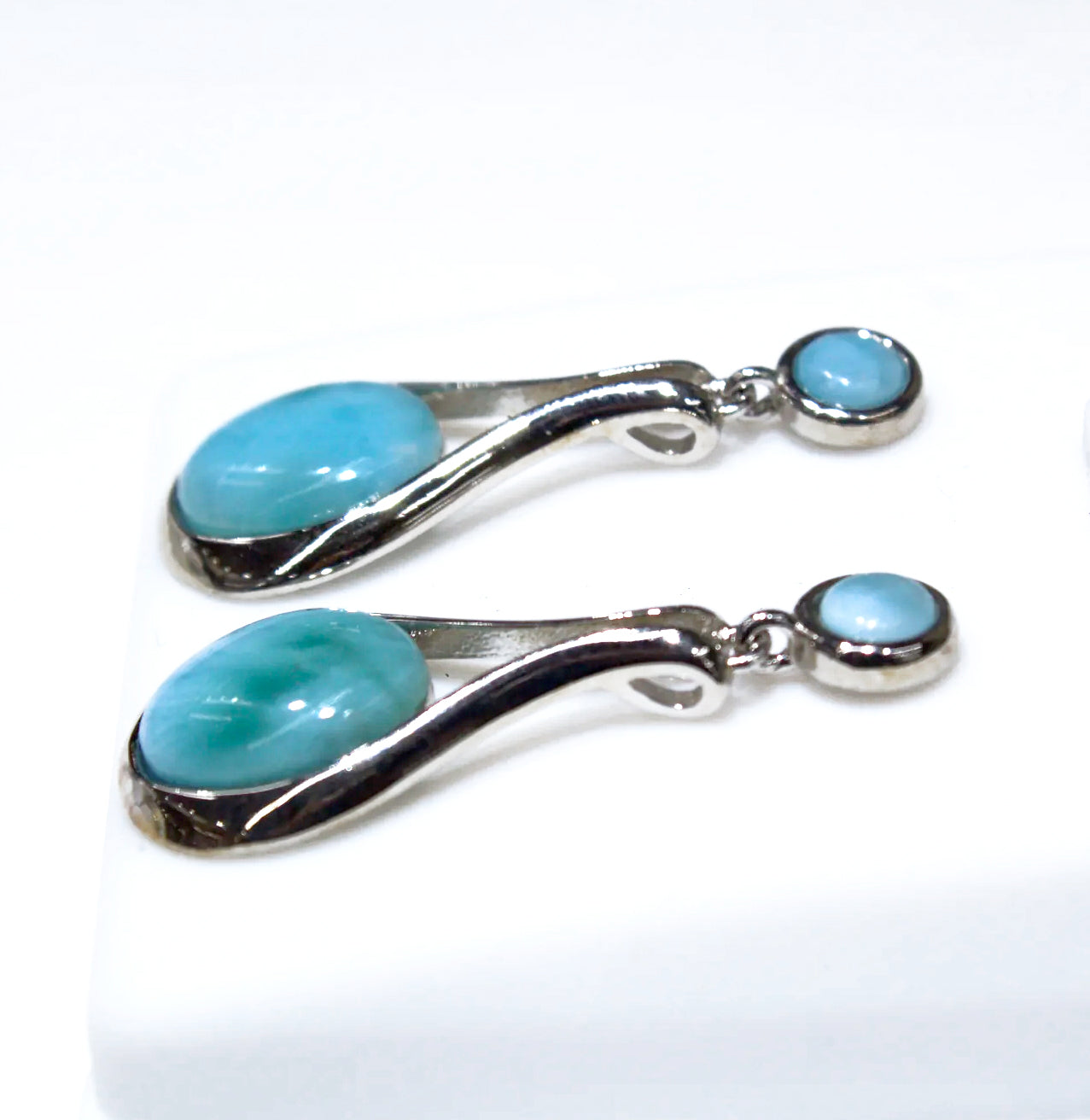 KW LARIMAR EARRINGS