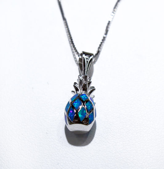 PINEAPPLE PENDANT WITH BLUE OPAL
