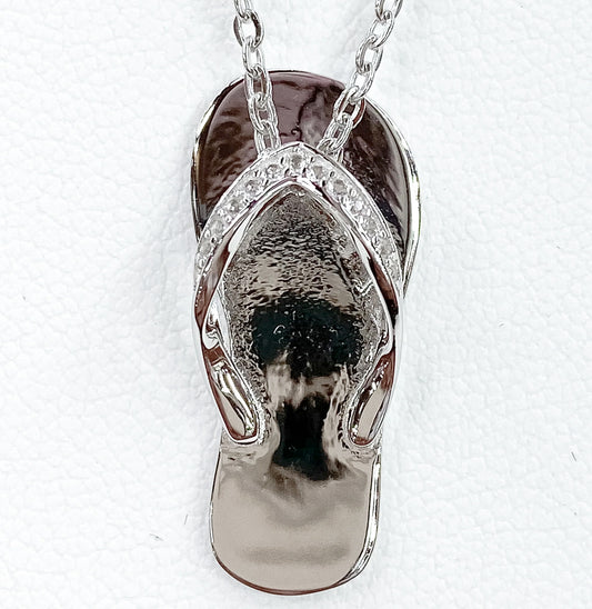 POLISHED STERLING SILVER SANDAL PENDANT