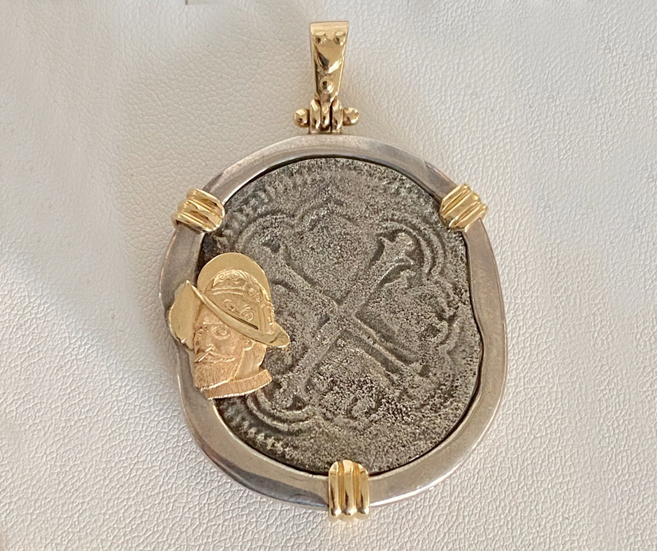 RARE 4-REALE HAND CRAFTED SHIPWRECK TREASURE COIN