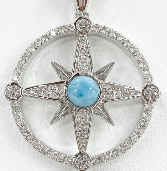 SPARKLING LARIMAR MARITIME COMPASS