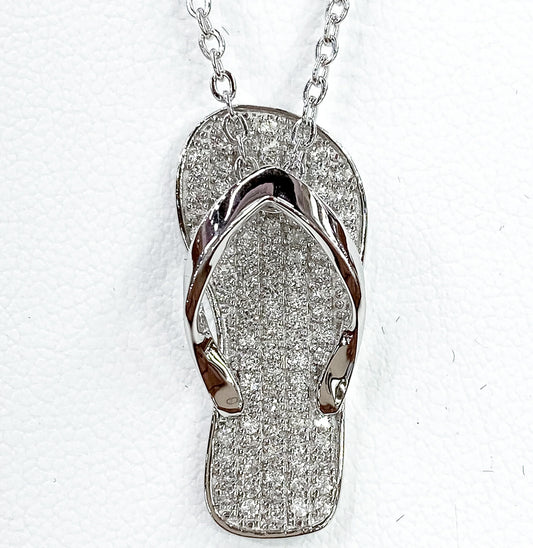STERLING SILVER SANDAL PENDANT