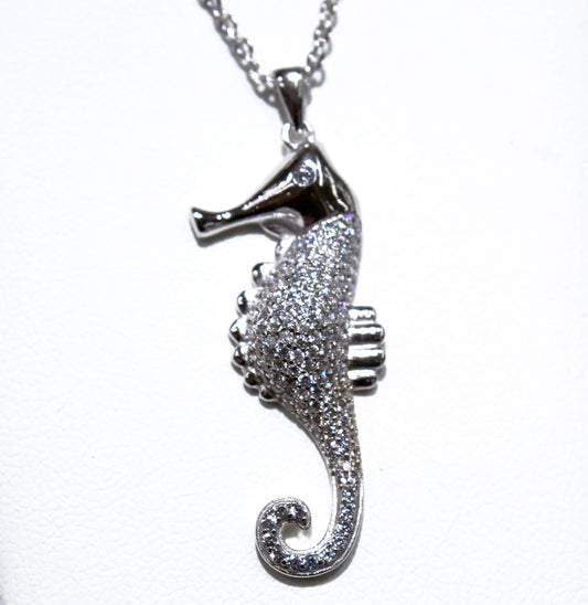 STERLING SILVER SEAHORSE CHARM