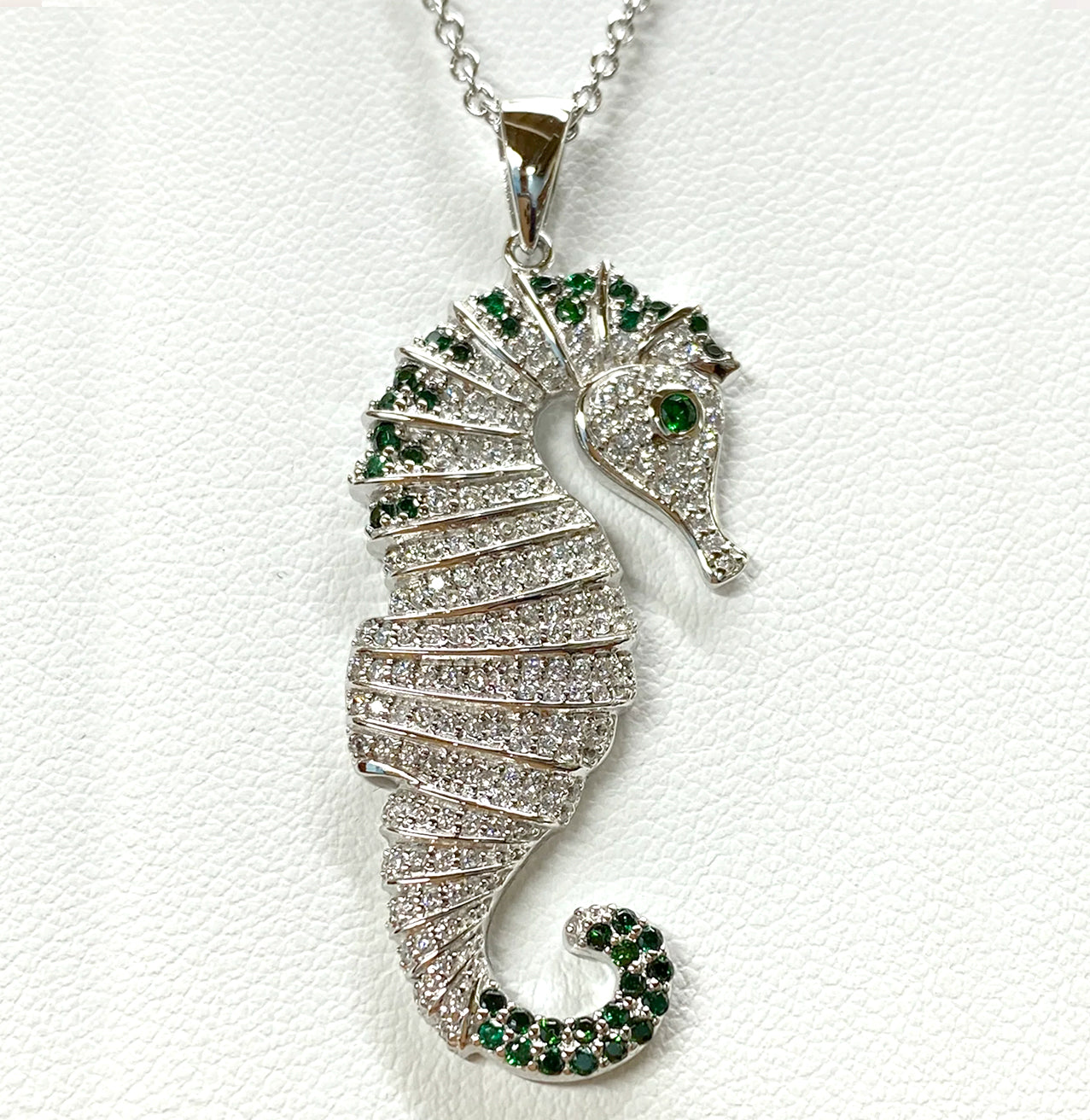 STERLING SILVER SEAHORSE NECKLACE (4 COLORS)