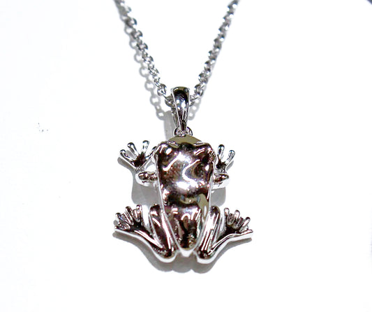 STERLING SILVER SITTING FROG