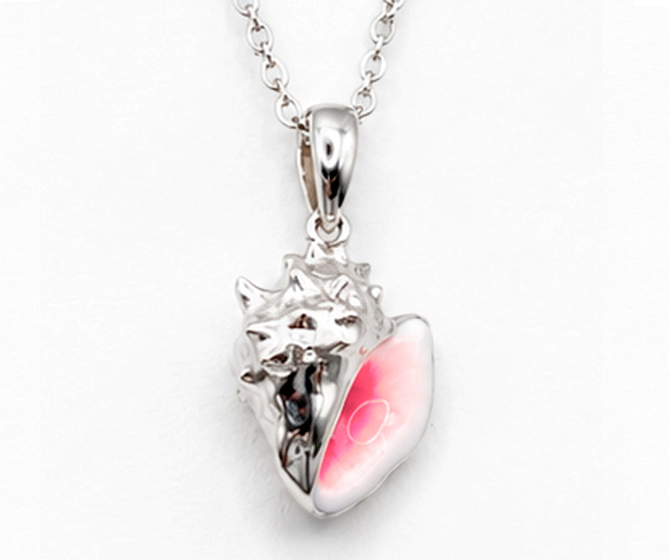 STERLING SILVER SMALL CONCH SHELL PENDANT